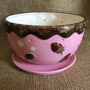 Ceramic Berry Bowl with Plate / Ceramic Strainer